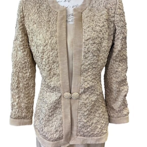Karen Lawrence by Matthew Jacket Dress Combo Size 8 Metallic Gold Vintage MOTHER - Picture 3 of 16